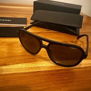 CHANEL Acetate CC Sunglasses 5436-Q Black